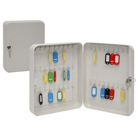 Caja de llaves con 45 compartimentos 300x240x70 mm – Lámina pintada – Cerradura de gancho