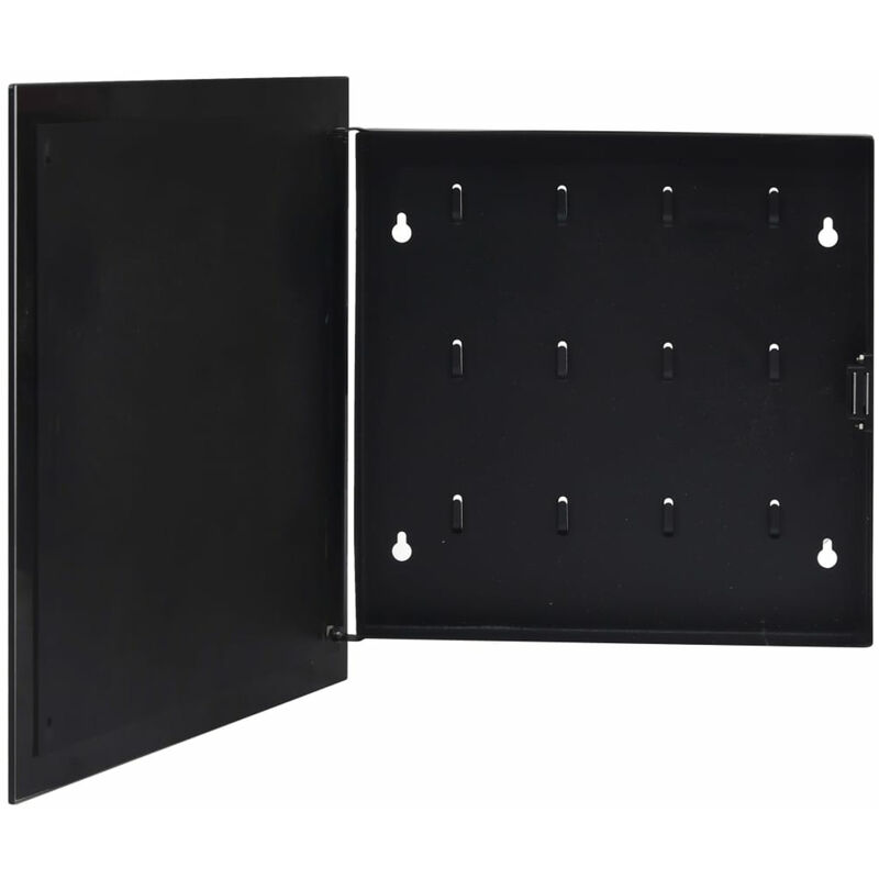 

Caja de llaves con tablero magnetico negra 35x35x5,5 cm