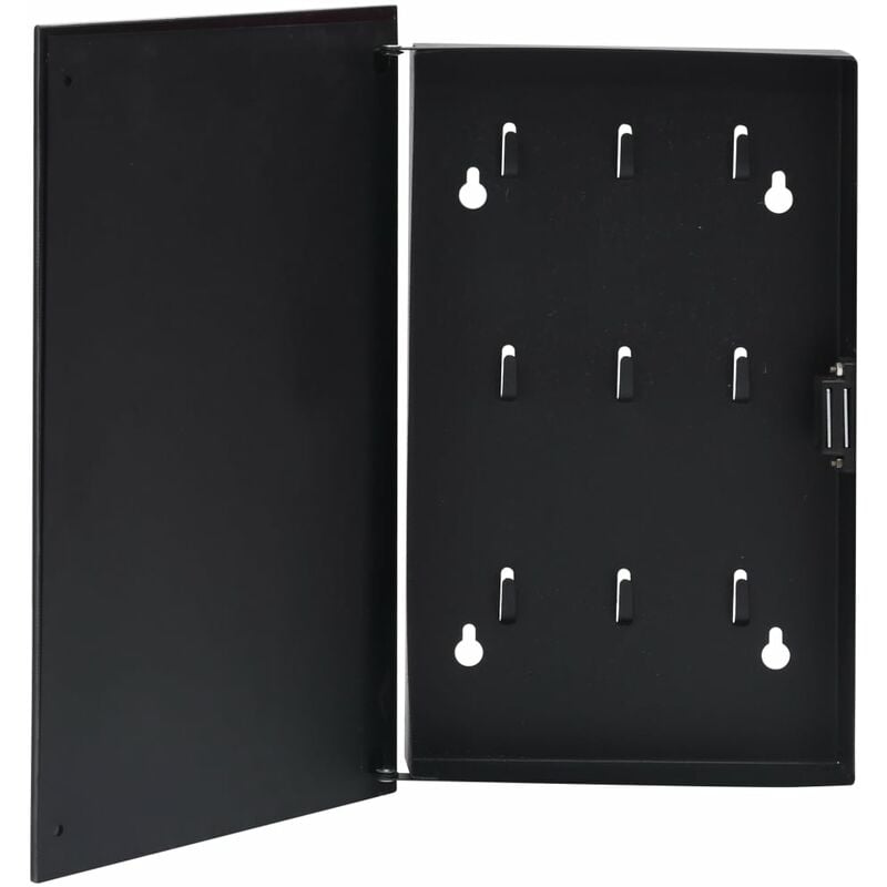 

Caja de llaves con tablero magnético negra 30x20x5,5 cm - Negro