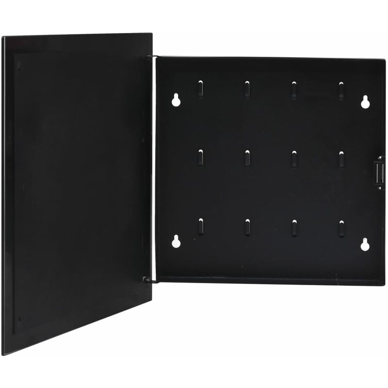 

Caja de llaves con tablero magnético negra 35x35x5,5 cm - Negro