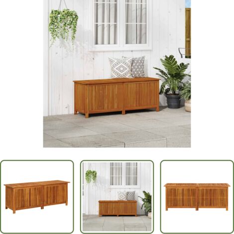 Caja de madera -  Caja de almacenaje de jardín madera maciza acacia 150x50x58 cm