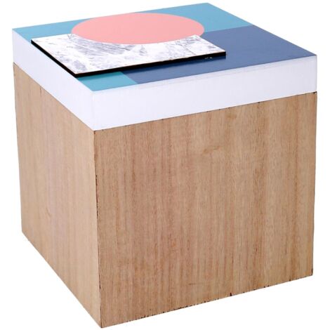 Caja de madera cuadrada 16x16h16 cm