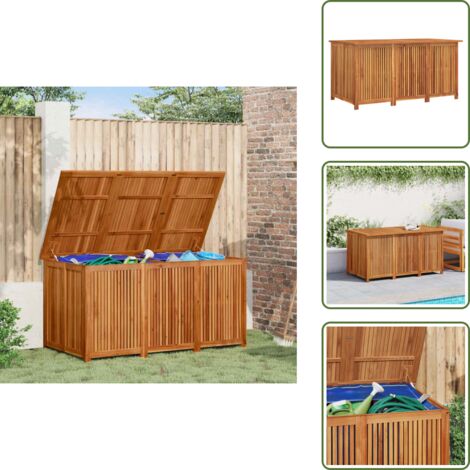 Caja de madera maciza - vidaXL Caja de almacenaje de jardín madera maciza acacia 150x80x75 cm - Acacia