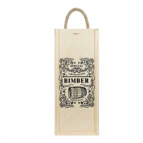 CAJA DE MADERA para botella de vodka FALA BIMBER, regalo
