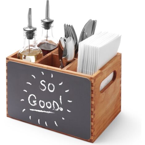 Caja de madera para menús, cubiertos, especias y pizarras - Hendi 664148