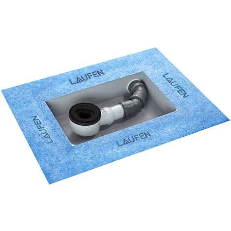 Caja de montaje Laufen Pro, versión izquierda, para platos de ducha, 460x320x100mm, con juego de desag&uumle, H2900430000001 - H2900430000001