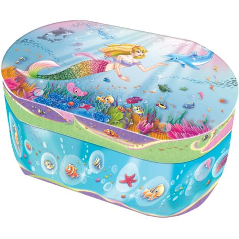 Caja de música ovalada de sirena