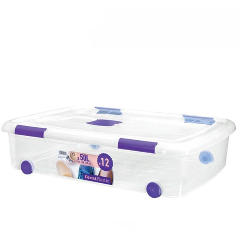 

Great Plastic - Caja de ordenacion con ruedas de 50 litros 74,5 x 53 x 17,5 cm.