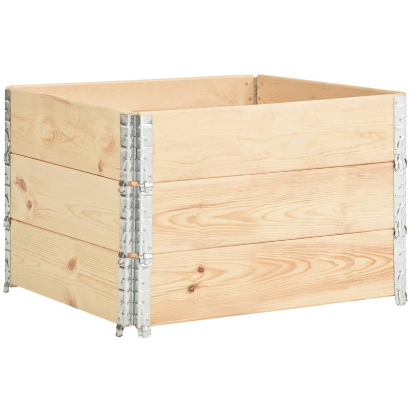 

Caja de pales 3 unidades madera maciza de pino 100x100 cm