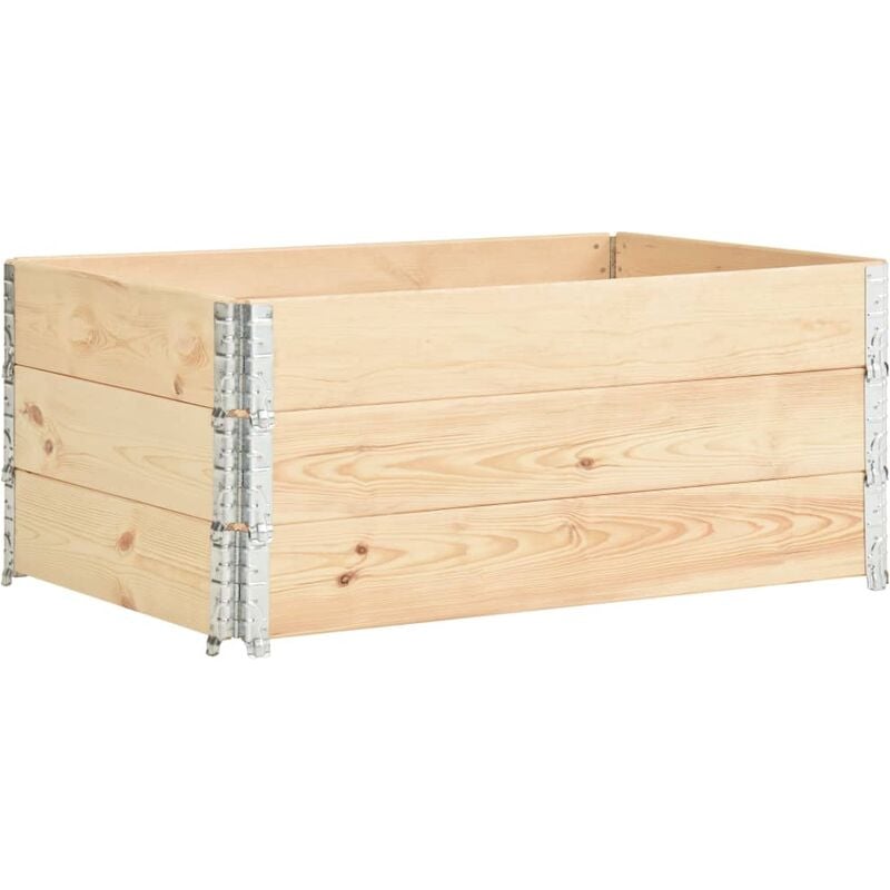 

Caja de palés 3 unidades madera maciza de pino 100x150 cm