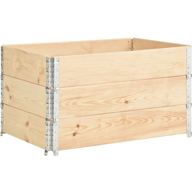 

Caja de palés 3 unidades madera maciza de pino 50x100 cm