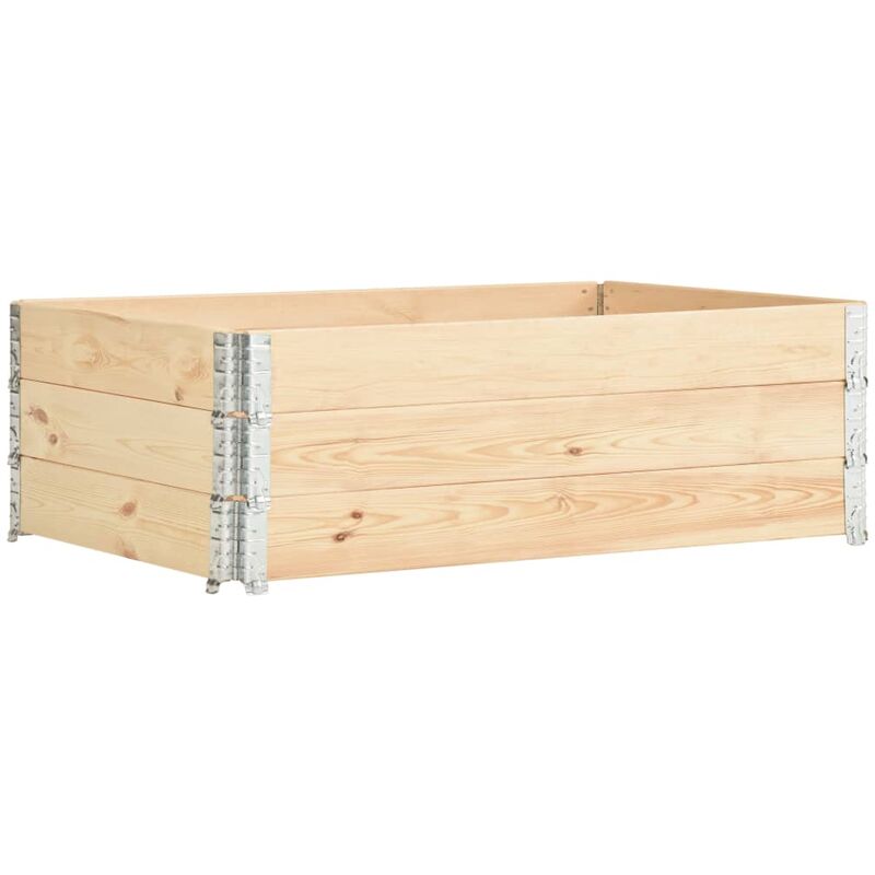 

Caja de palés 3 unidades madera maciza de pino 50x150 cm