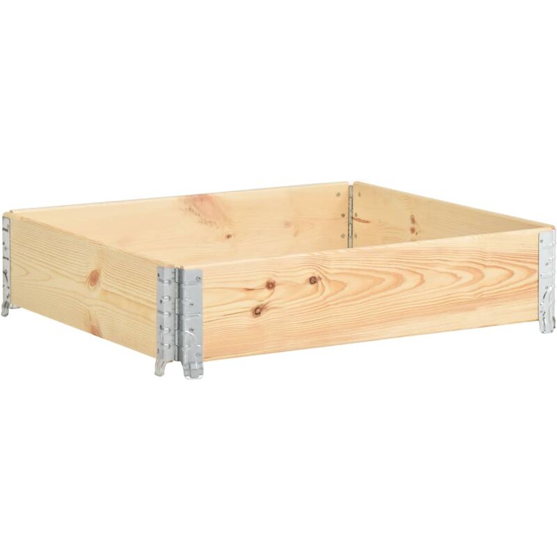 

Caja de palés de madera maciza de pino 100x100 cm