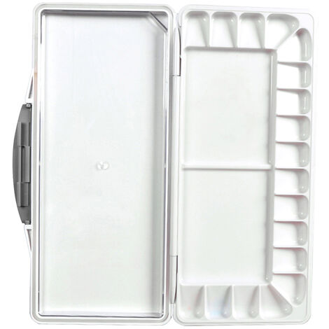 Caja de paleta de pintura de acuarela portatil Bandeja de pintura plegable para estudiantes principiantes Artista Acuarela Acrilico Pintura de arte al oleo, color al azar