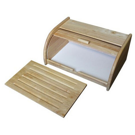 Caja de pan + Tabla de caucho natural - Metaltex