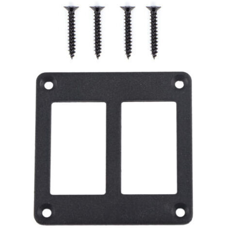 Caja de panel con interruptor basculante de 2 vías, soporte de montaje, fabricada en aluminio duradero para barcos, autocaravanas, SUV, vehículos marinos, automóviles, remolques y camiones.