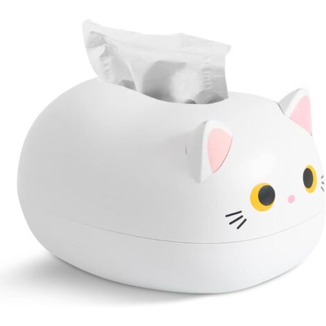 Caja de pañuelos con forma de gato, caja de pañuelos de plástico, caja de pañuelos bonita, caja de pañuelos