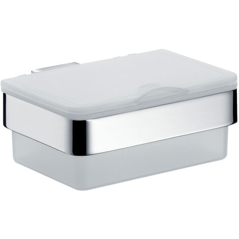 Caja de pañuelos de plástico LOFT con tapa de acero inoxidable
