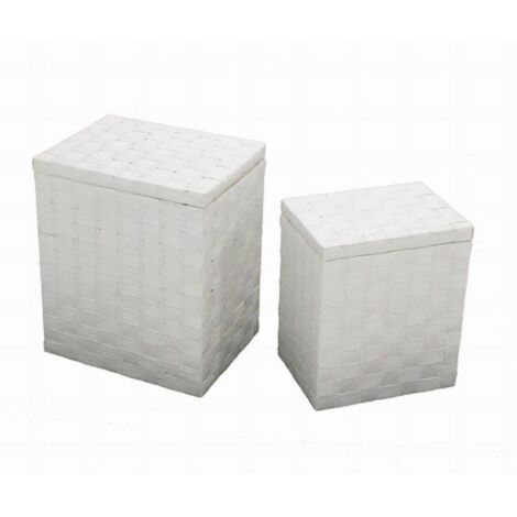 Caja de papel blanco 1-2 con forro rectangular 45x35x54 cm