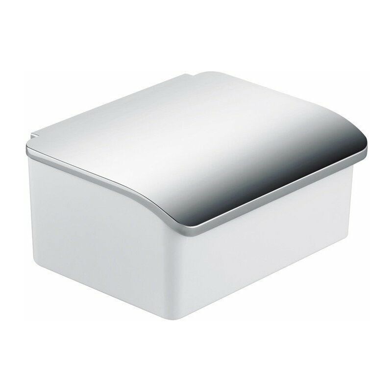 

Caja de papel húmedo ELEGANCE con recipiente de porcelana cromado blanco KEUCO
