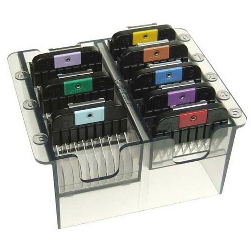 

Caja de peines metalicos Moser | Caja de peines para maquina cortapelos Moser Max45 y Max50 | Caja de peines para maquina de pelar