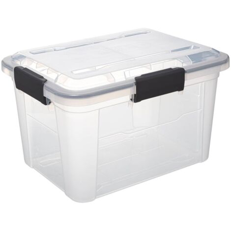 Caja de plástico con clip protect+ de 18l  - 5five