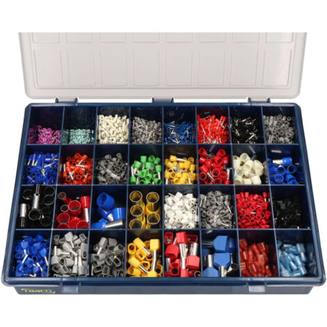 Caja de plástico con surtido de punteras aisladas 3.800 unid.