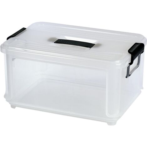 Caja de plástico con tapa - 9 l - 345x240x180 mm