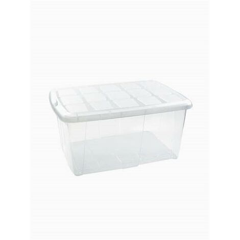 Cajas de Almacenaje Transparentes – Cajas Organizadoras de Plástico con  Tapa - color :12L - Unidad (12L)