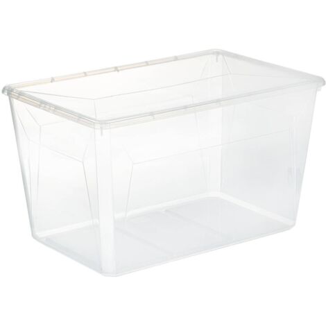 Caja de plástico transparente simply+ 80l - 5five