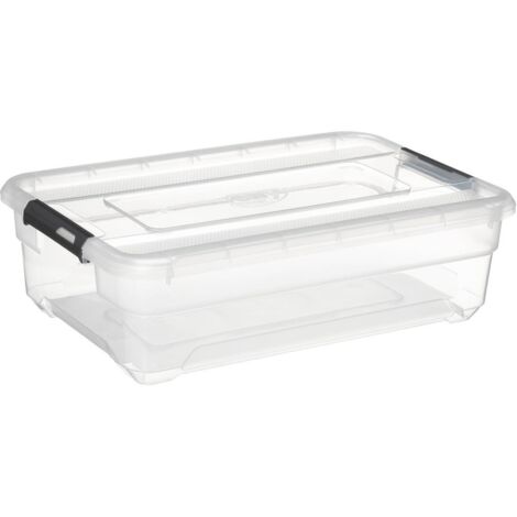 Caja de plástico transparente solutions+ 26,5l - 5five