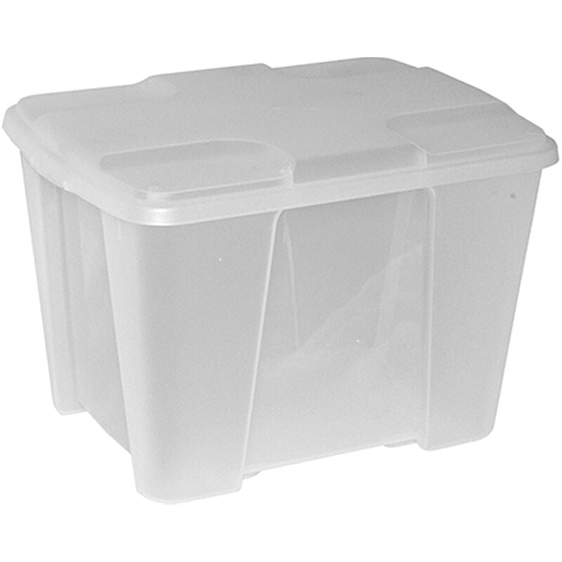 Artplast - Caja de plástico multiuso con fondo transparente y la cubierta L390x290xH272 mm. - Blanco