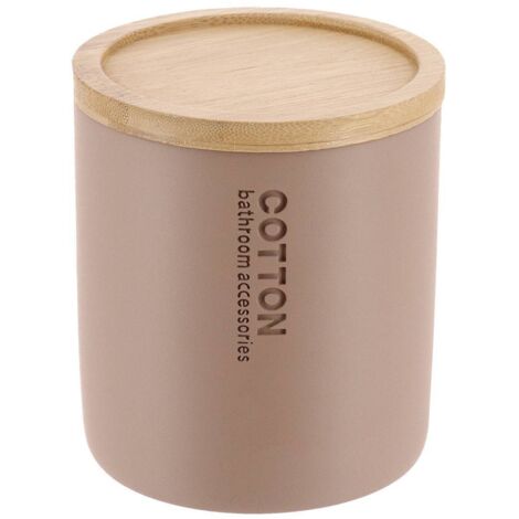 Caja de poliresina de algodón con tapa de bambú - bambú capuchino - Tendance