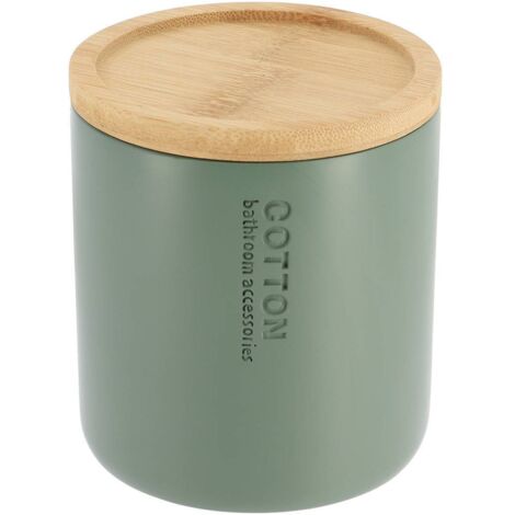 Caja de poliresina de algodón con tapa de bambú - bambú caqui - Tendance