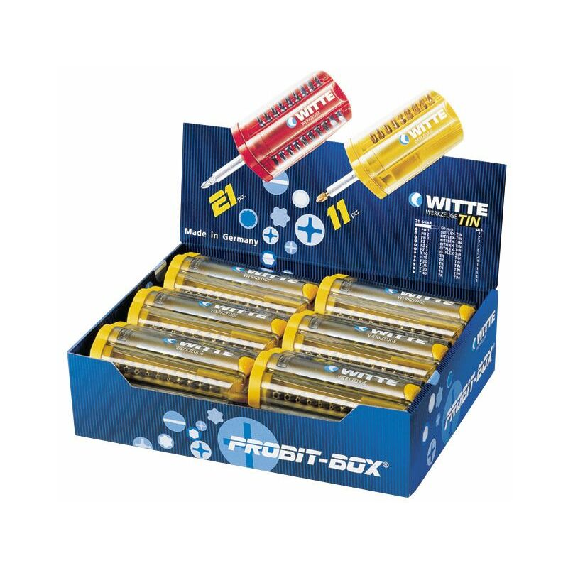 

WITTE 27786 - Caja de 21 puntas de atornillar PROBIT-BOX (Tipo Standard rojo)