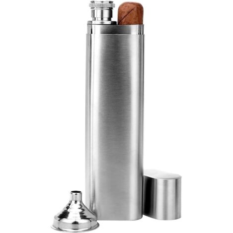 Caja de puros de acero inoxidable de 56 ml, tubo de vino, petaca, tubo humectante, tubo de vino y contenedor de puros, caja de almacenamiento de viaje