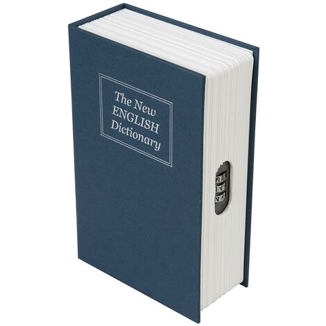 Caja de seguridad estilo libro con combinación de 3 dígitos 180 x 115 x 55 mm