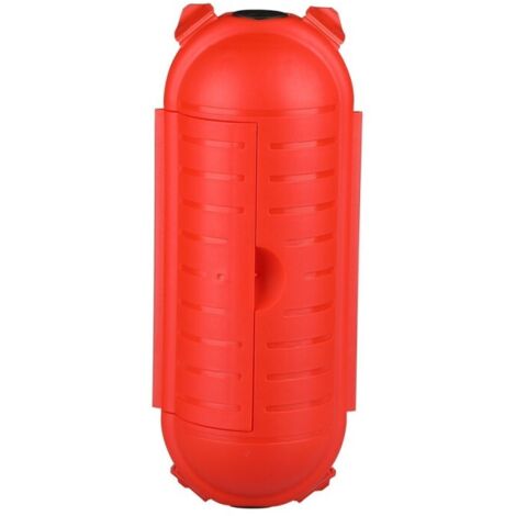 Caja de seguridad impermeable para tomas de extensiÓn de polipropileno en color negro y rojo/naranja vt-1124-3 8819