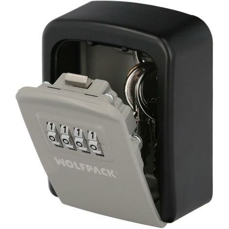 Caja de bloqueo de montaje en pared, código de combinación de 4 dígitos,  capacidad de 5 llaves, caja de bloqueo de llave para llave de casa para