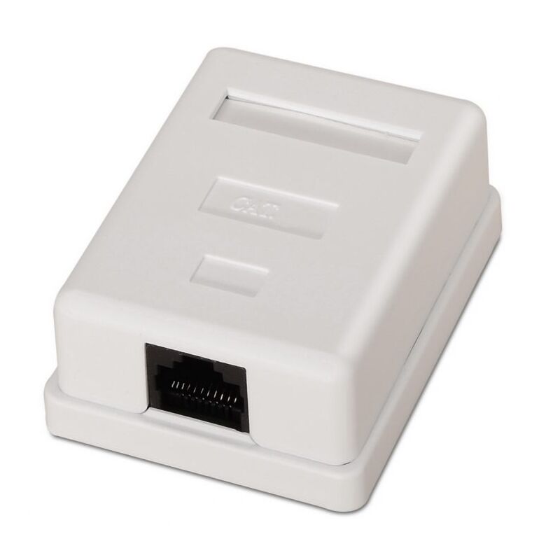 

Caja de superficie de 1 RJ45 Cat 6 UTP Blanco