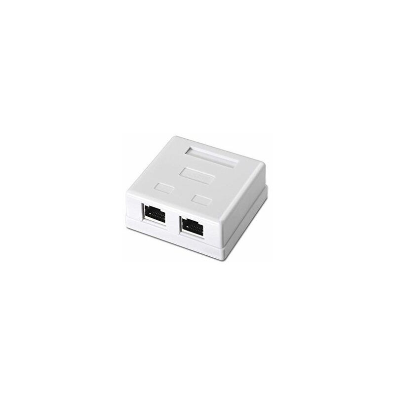 

Caja de superficie de 2 RJ45 Cat 6 FTP Blanco