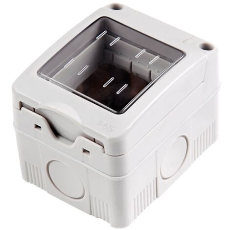 Caja de superficie estanca 2 modulos con tapa IP55