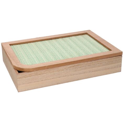 Caja de té de madera marrón rectangular cm20x6x29