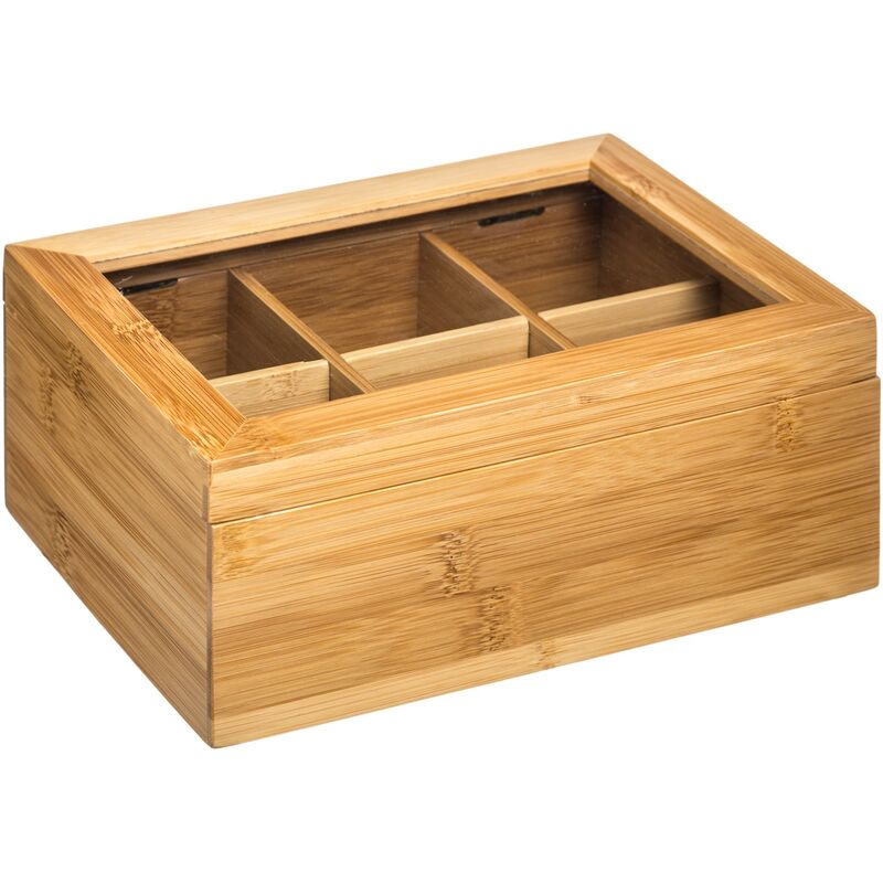 

Five - Caja de té x6 compartimentos de bambú