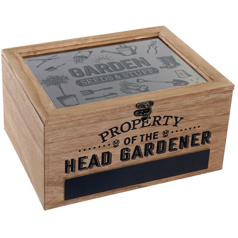 

Caja Decorativa DKD Home Decor Garden Madera MDF Loft (28 x 21 x 15 cm)