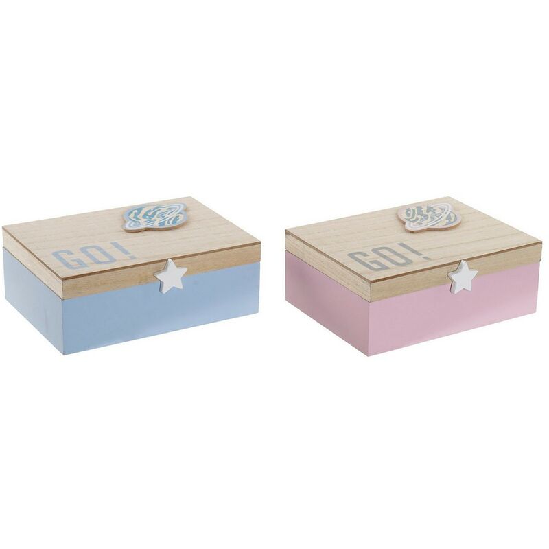 

Caja Decorativa DKD Home Decor Go! Madera MDF (2 pcs) (22 x 15 x 8 cm)