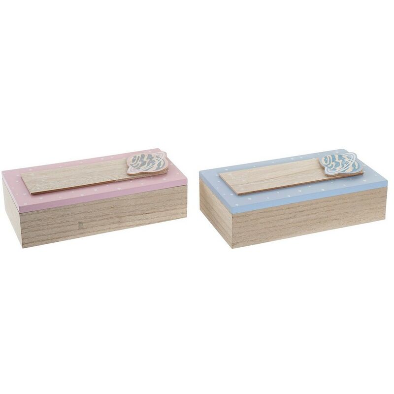 

Caja Decorativa DKD Home Decor Madera MDF (2 pcs) (22 x 6 x 9 cm)