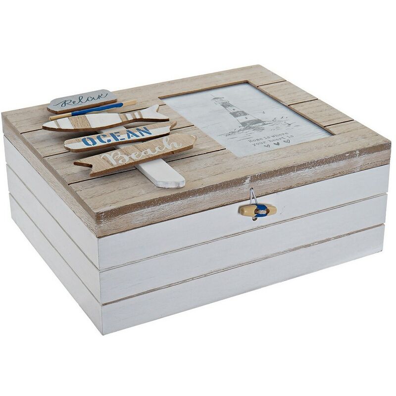 

Caja Decorativa DKD Home Decor Mediterráneo Madera MDF (25 x 20 x 10 cm)