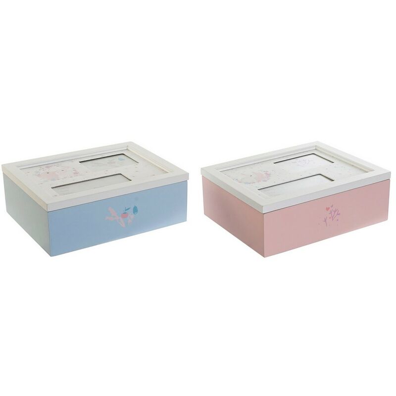 

Caja Decorativa DKD Home Decor Metal Madera MDF (2 pcs) (24 x 19 x 8.5 cm)
