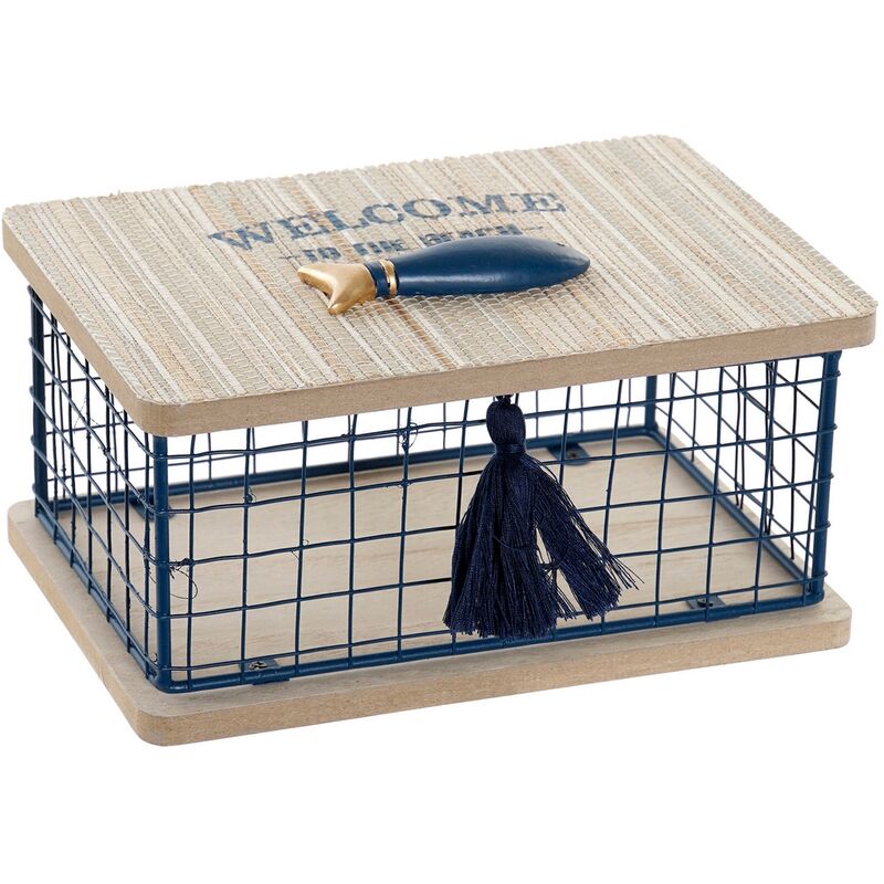 

Caja Decorativa DKD Home Decor Welcome Metal (20 x 11 x 11 cm)
